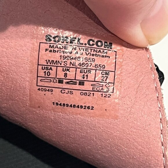 Sorel Pink and Black Women's Sandals - Picture 7 of 7